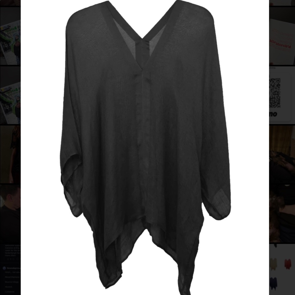 NWT Love Quotes shiva style top in black.